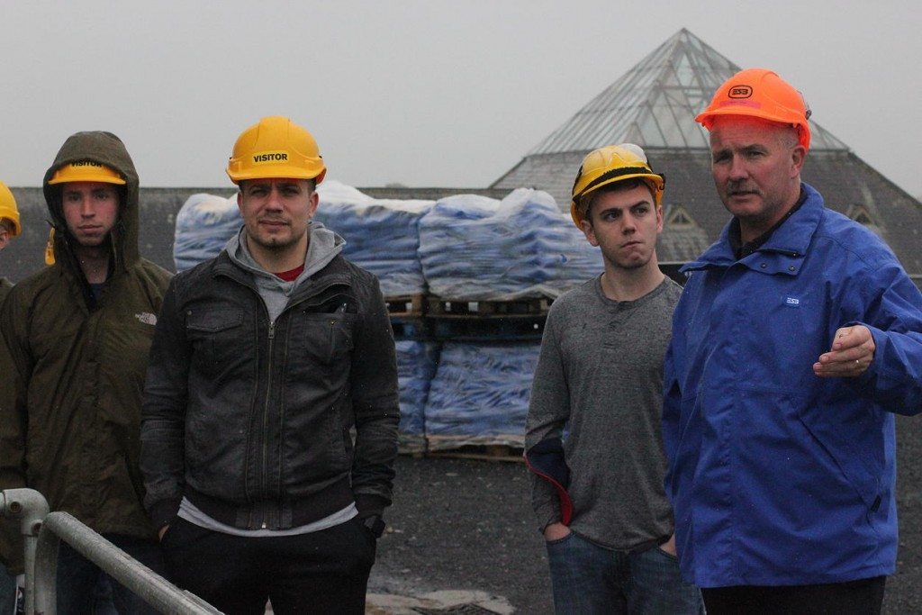 Dr. Deese with students during a hydroelectric power plant visit