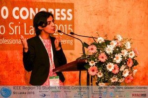 Ms Megha Tak volunteering and delivering a talk at the Region 10 Young Professional meeting