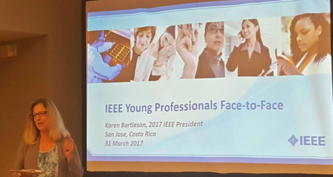Karen Bartleson Opens IEEE Young Professional Meeting with powerful statement