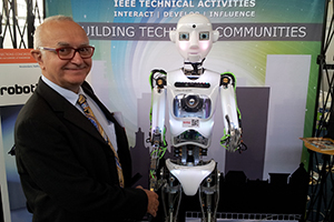 Jacek Zurada with Robot